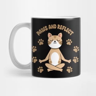 Paws And Reflect Cat Meditations Mug